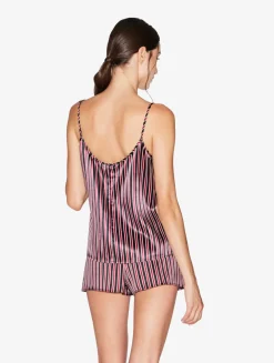 La Perla Pantalón Corto De Pijama De Seda Con Estampado De Rayas