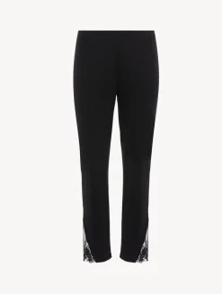 La Perla Pantalón De Pijama En Modal Con Tul Bordado Negro