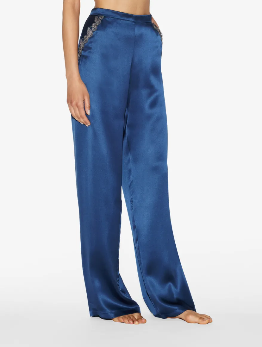 La Perla Pijama Con Frastaglio De Seda Oscuro