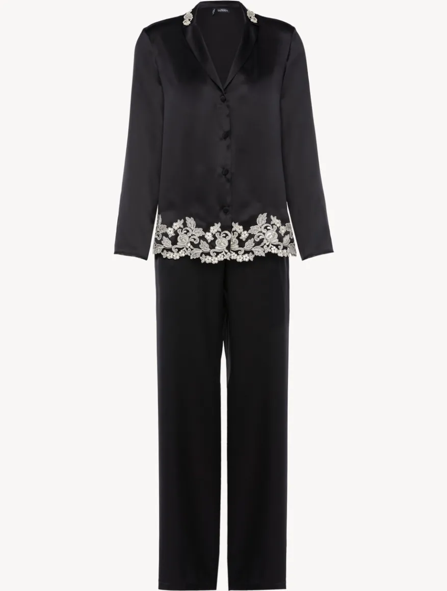 La Perla Pijama Con Frastaglio De Seda