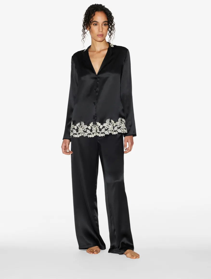 La Perla Pijama Con Frastaglio De Seda