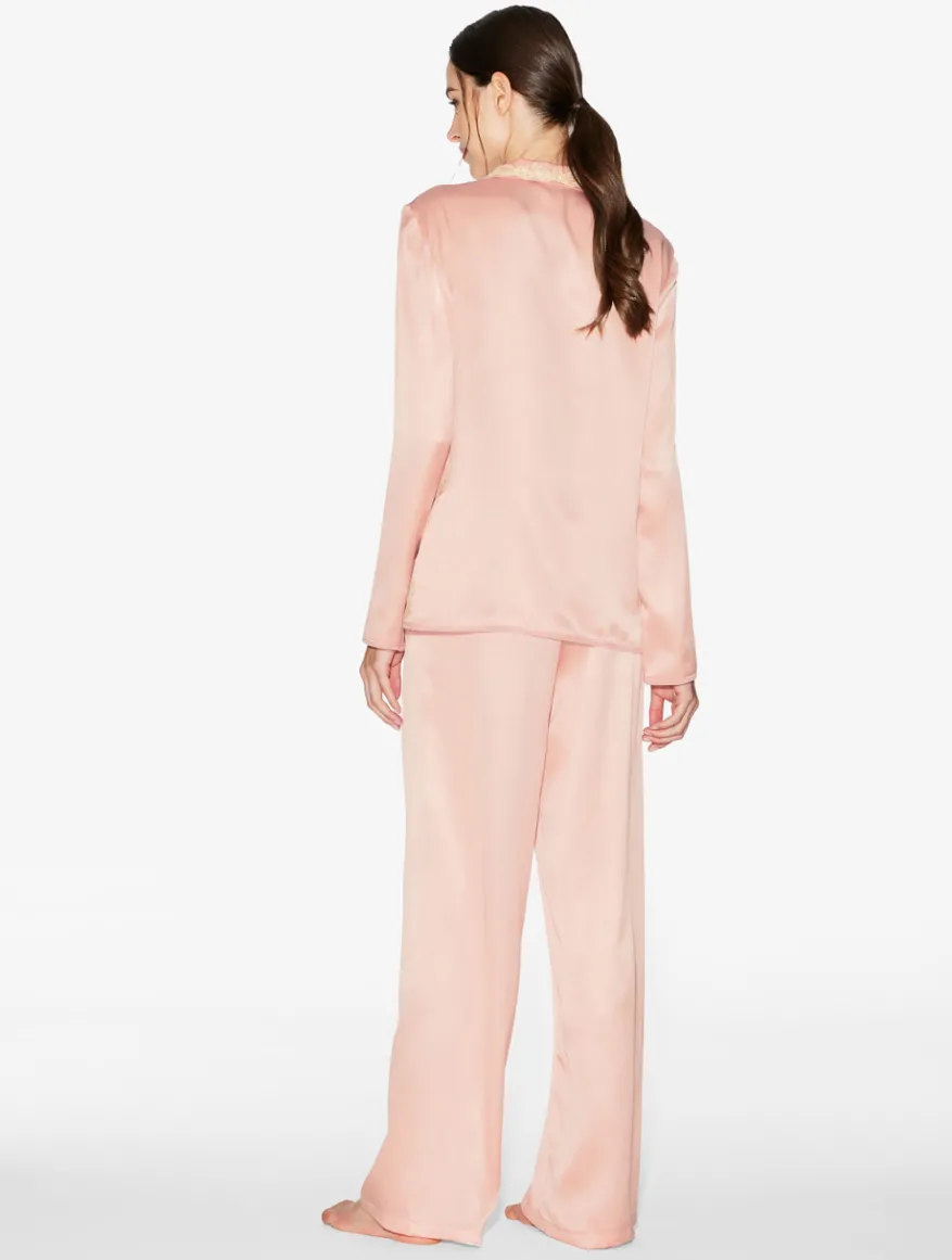 La Perla Pijama Con Frastaglio De Seda Rosa