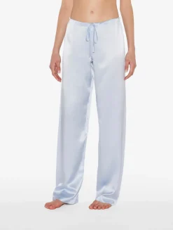 La Perla Pijama De Seda Azul Celeste