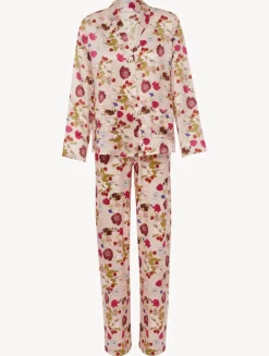 La Perla Pijama De Seda Con Estampado De Flores