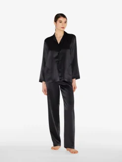 La Perla Pijama De Seda Negro