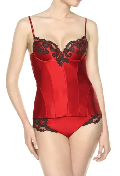 La Perla Corset With Frastaglio In Silk Satin