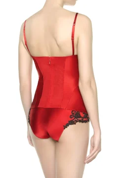 La Perla Corset With Frastaglio In Silk Satin