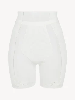 La Perla Shorts Estilo Ciclista De Tul Elástico Blanquecino