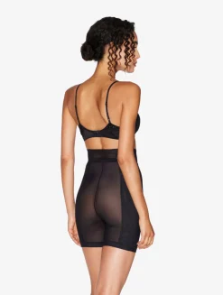 La Perla Shorts Estilo Ciclista De Tul Elástico Negro