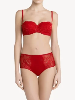 La Perla Sujetador Bandeau De Encaje Rojo