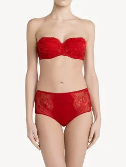 La Perla Sujetador Bandeau De Encaje Rojo