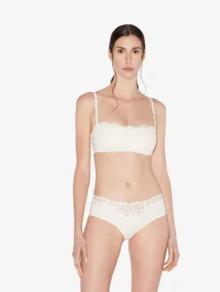 La Perla Sujetador Bandeau Sin Aros Con Macramé Blanquecino
