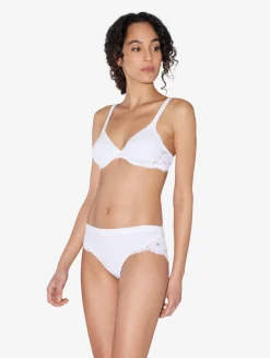 La Perla Sujetador Con Aros De Encaje Y Algodón Blanco