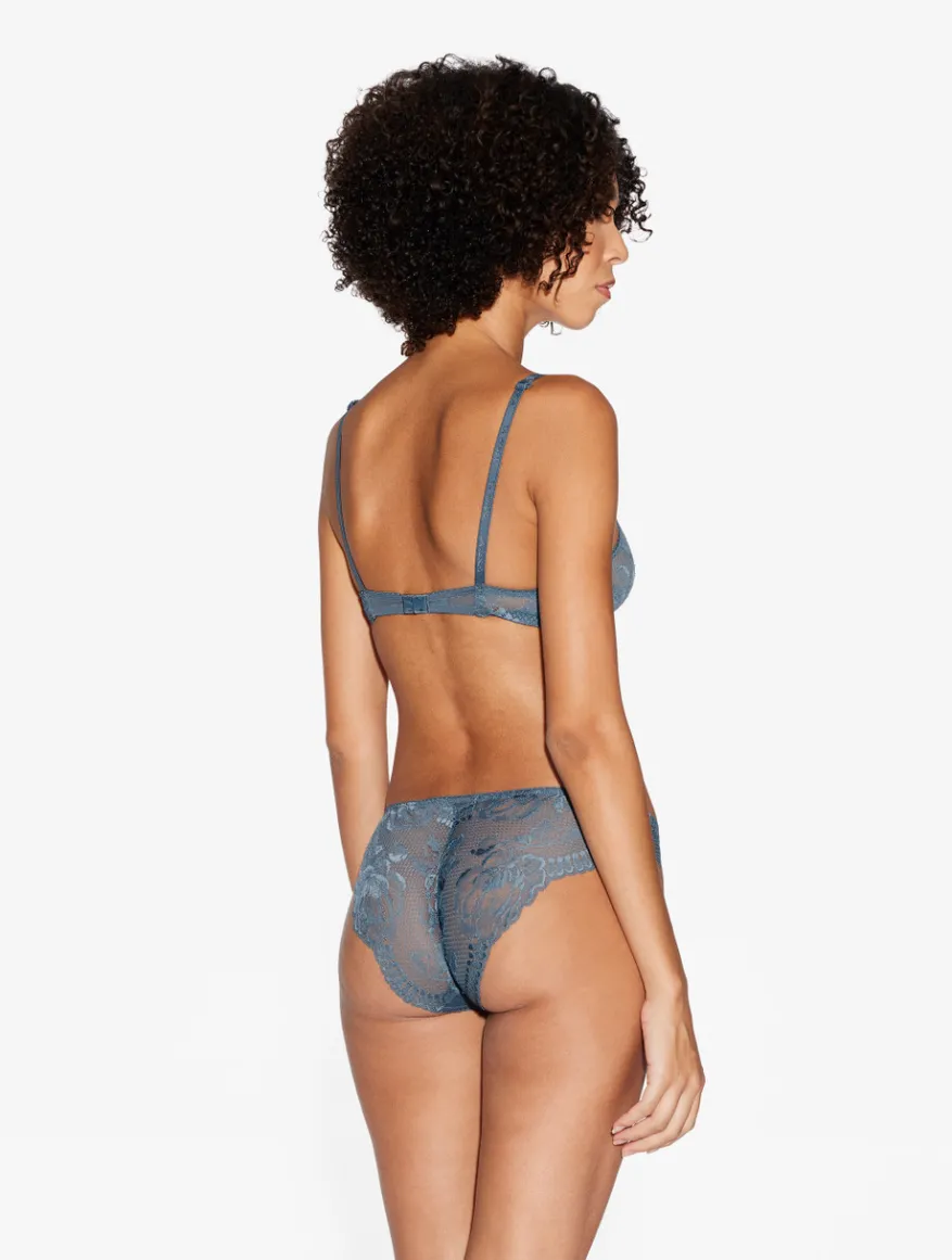 La Perla Sujetador Con Aros De Encaje Azul Oscuro