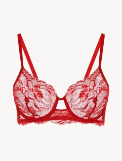 La Perla Sujetador Con Aros De Encaje Rojo