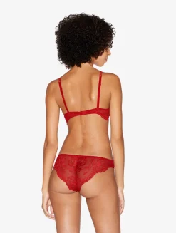 La Perla Sujetador Con Aros De Encaje Rojo
