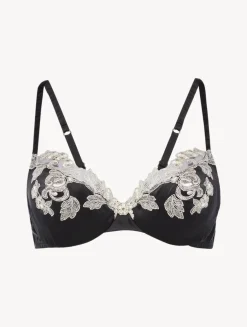La Perla Sujetador Con Aros De Seda Negro Con Frastaglio