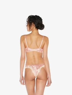 La Perla Sujetador Con Aros De Seda Rosa Empolvado Con Frastaglio