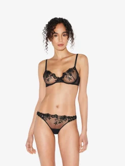 La Perla Sujetador Con Aros En Lycra Con Tul Bordado Negro