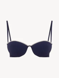 La Perla Sujetador De Bikini Bandeau Con Monograma Marino