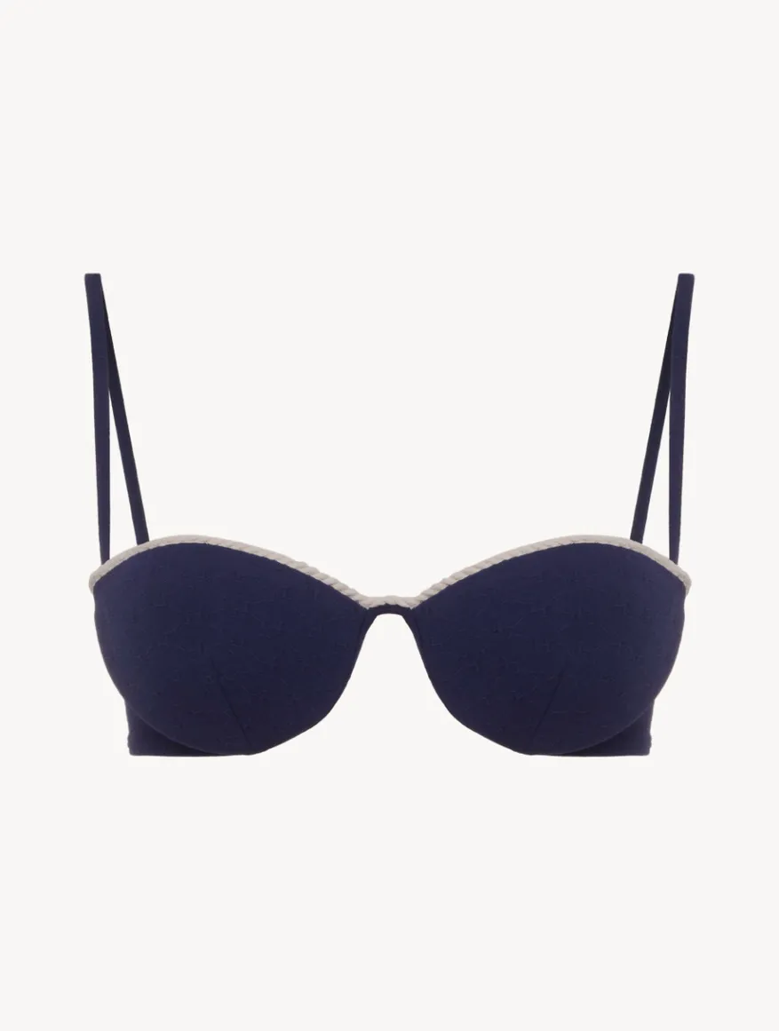 La Perla Sujetador De Bikini Bandeau Con Monograma Marino