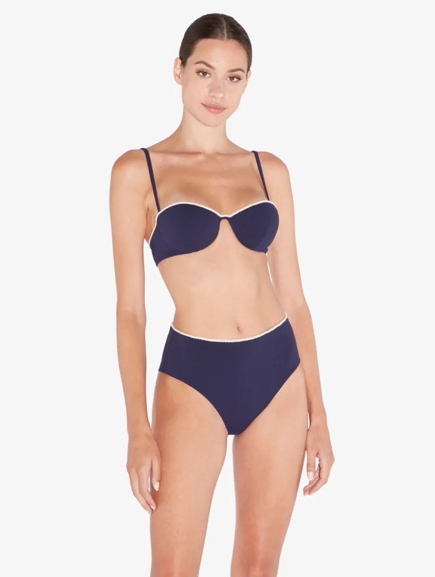 La Perla Sujetador De Bikini Bandeau Con Monograma Marino