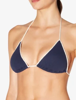 La Perla Sujetador De Bikini De Triángulo Con Monograma Marino