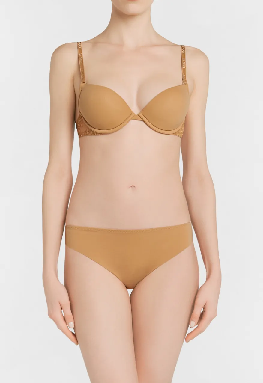 La Perla Sujetador Multifuncional T-shirt De Lycra® Con Encaje Chantilly Color Carne