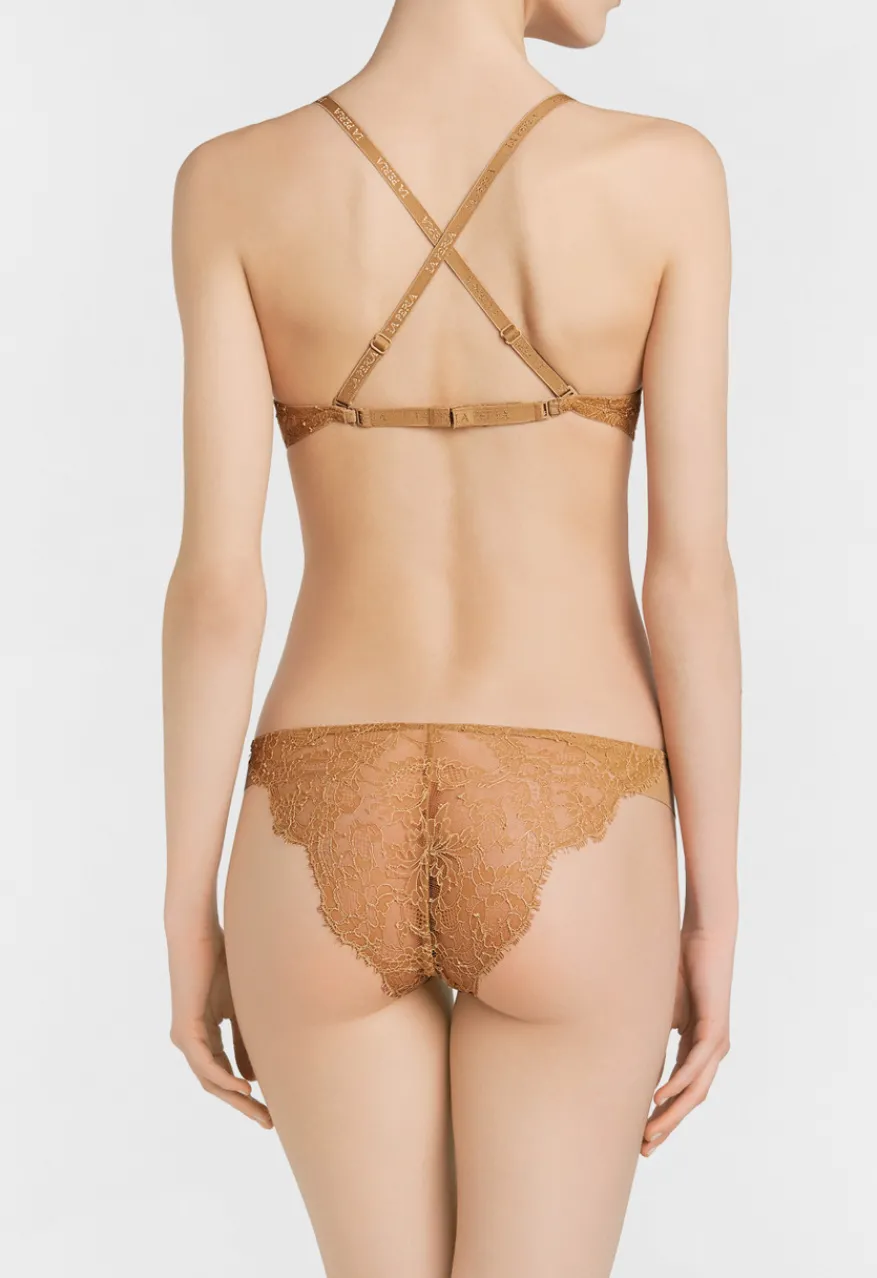 La Perla Sujetador Multifuncional T-shirt De Lycra® Con Encaje Chantilly Color Carne