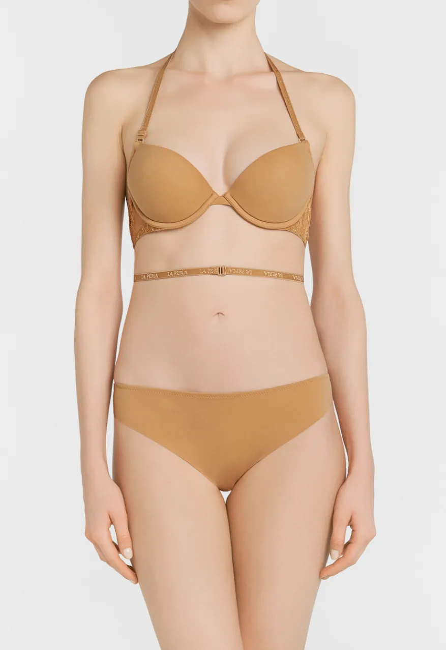 La Perla Sujetador Multifuncional T-shirt De Lycra® Con Encaje Chantilly Color Carne