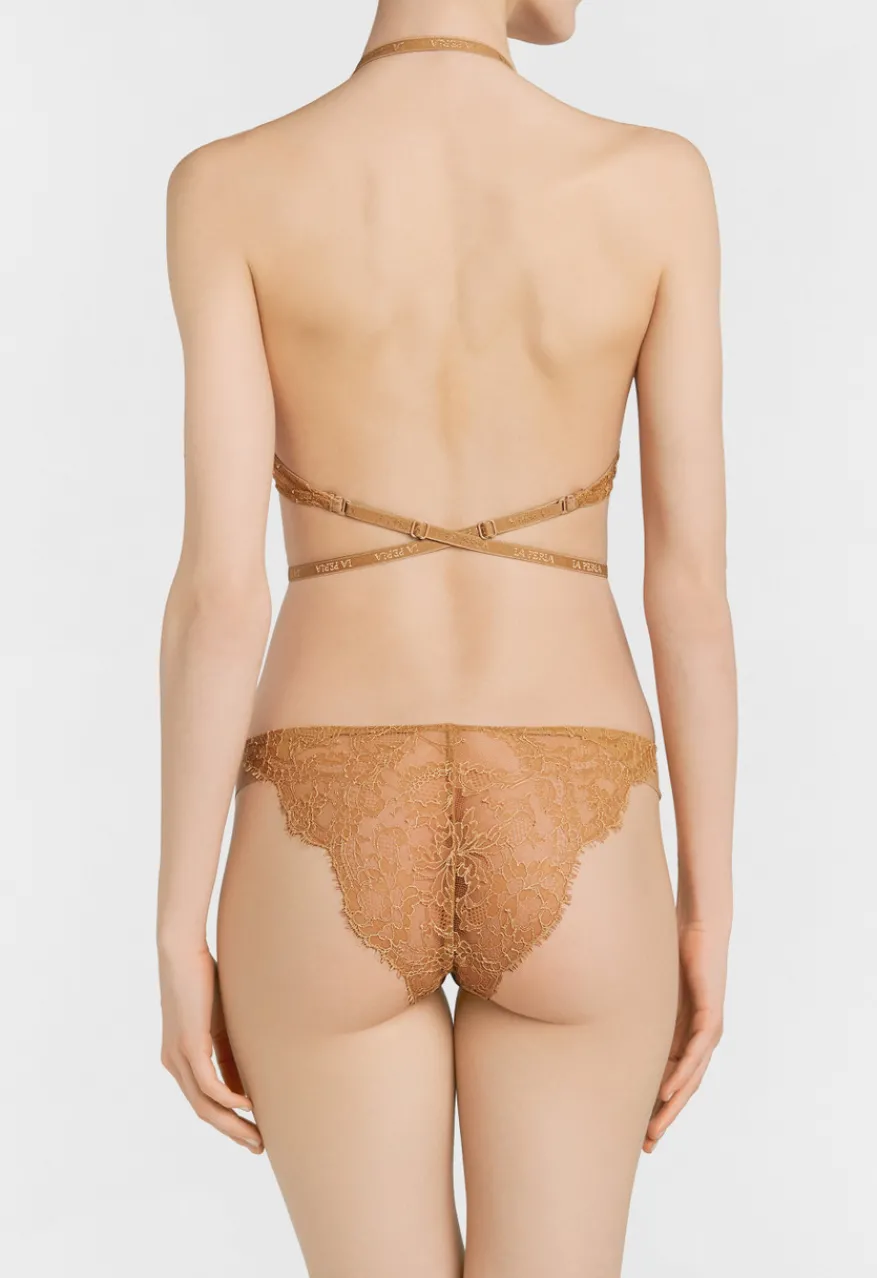 La Perla Sujetador Multifuncional T-shirt De Lycra® Con Encaje Chantilly Color Carne