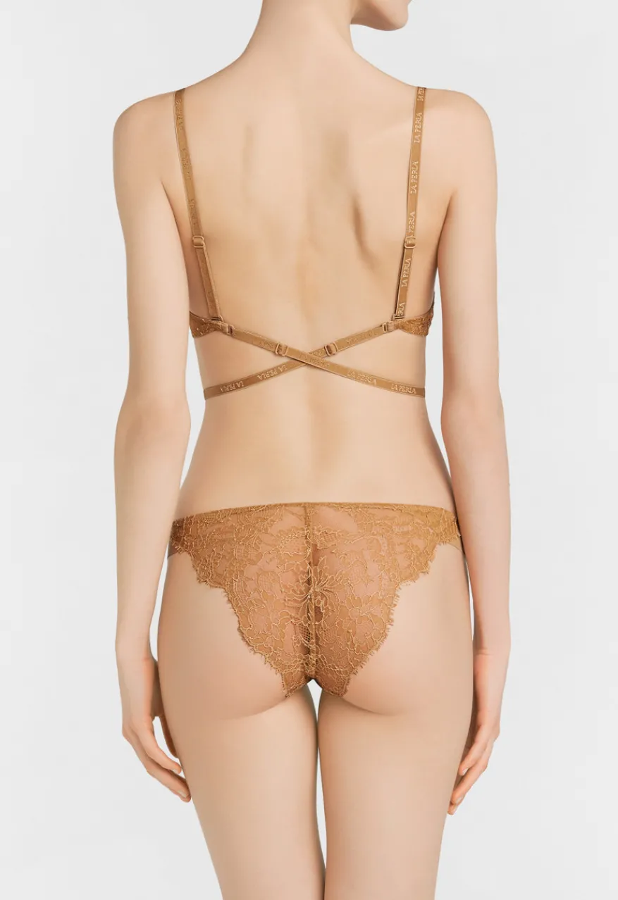 La Perla Sujetador Multifuncional T-shirt De Lycra® Con Encaje Chantilly Color Carne