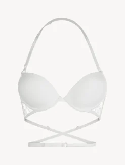 La Perla Sujetador Multifuncional T-shirt De Lycra® Con Encaje Chantilly Color Blanco