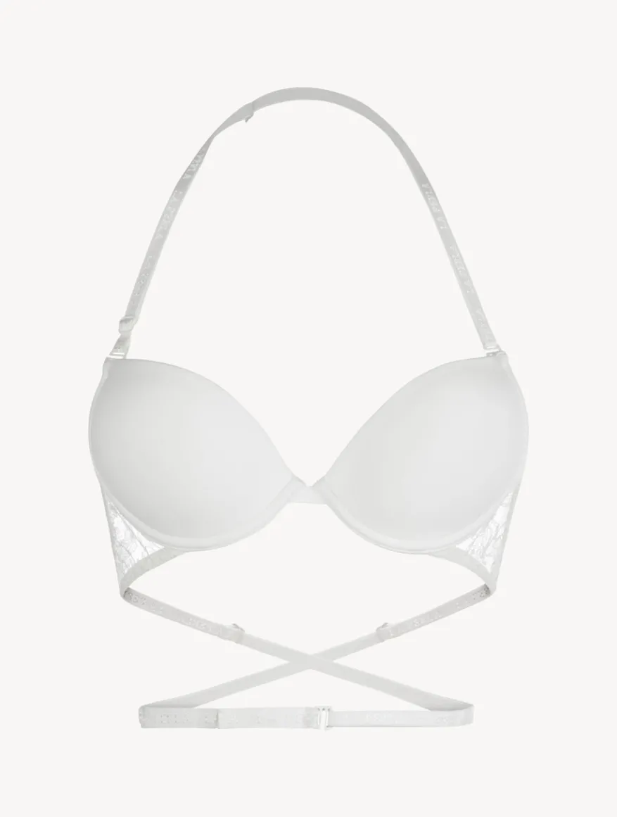 La Perla Sujetador Multifuncional T-shirt De Lycra® Con Encaje Chantilly Color Blanco