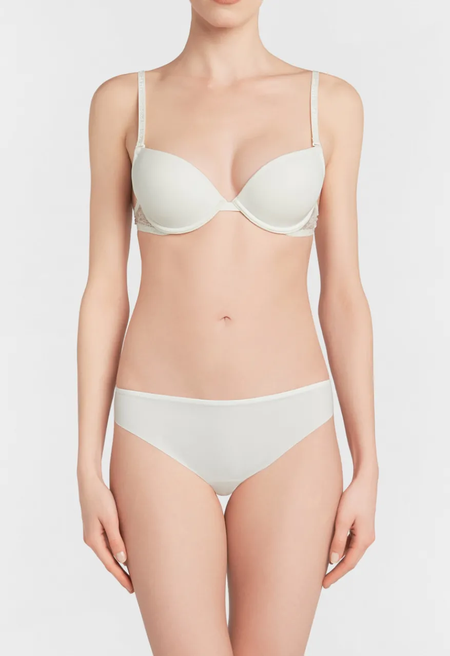 La Perla Sujetador Multifuncional T-shirt De Lycra® Con Encaje Chantilly Color Blanco