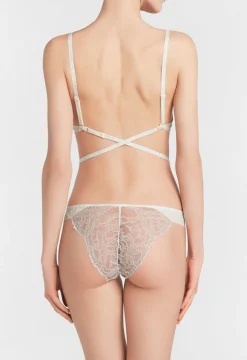 La Perla Sujetador Multifuncional T-shirt De Lycra® Con Encaje Chantilly Color Blanco