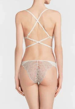 La Perla Sujetador Multifuncional T-shirt De Lycra® Con Encaje Chantilly Color Blanco