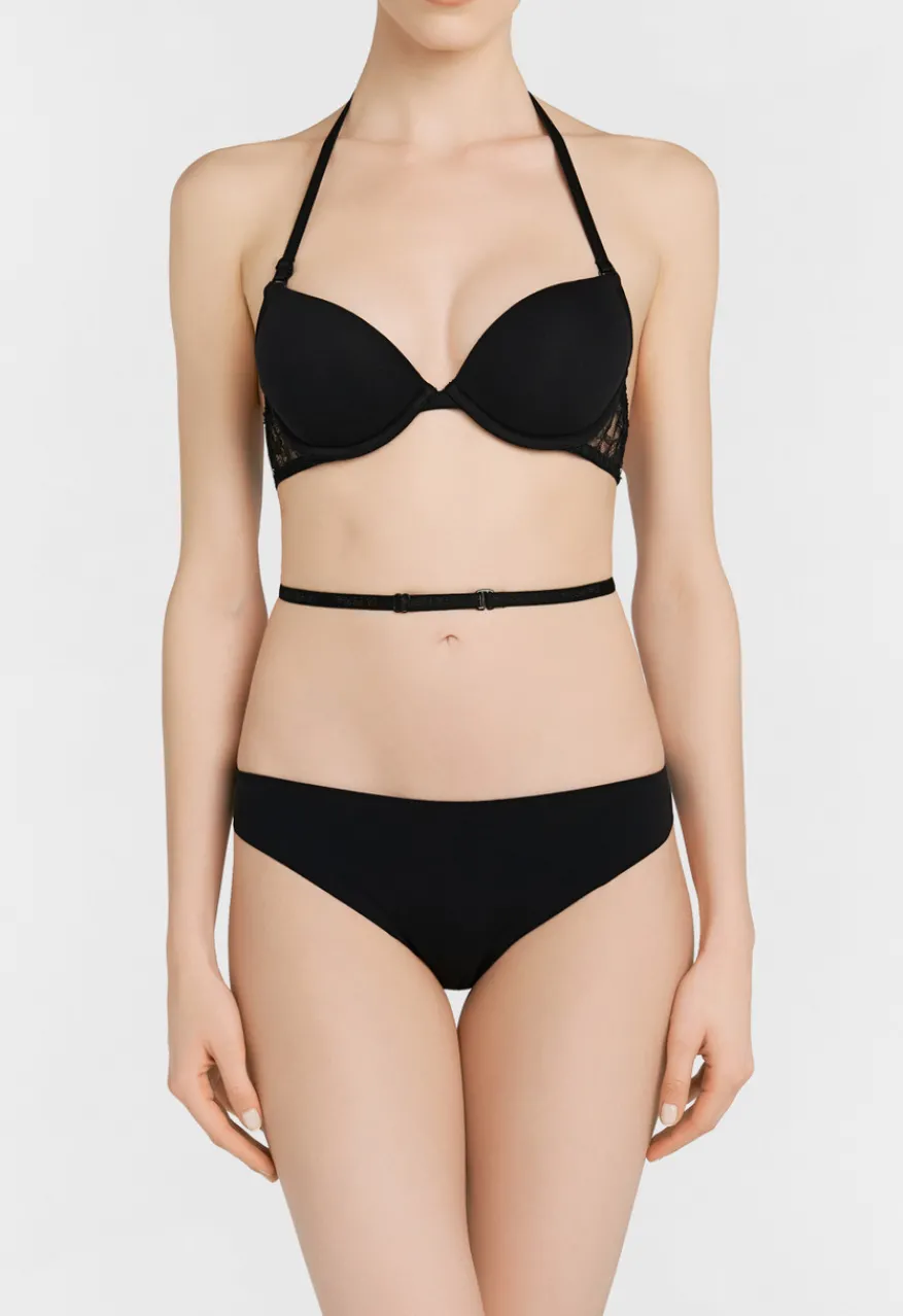 La Perla Sujetador Multifuncional T-shirt De Lycra® Con Encaje Chantilly Color Negro
