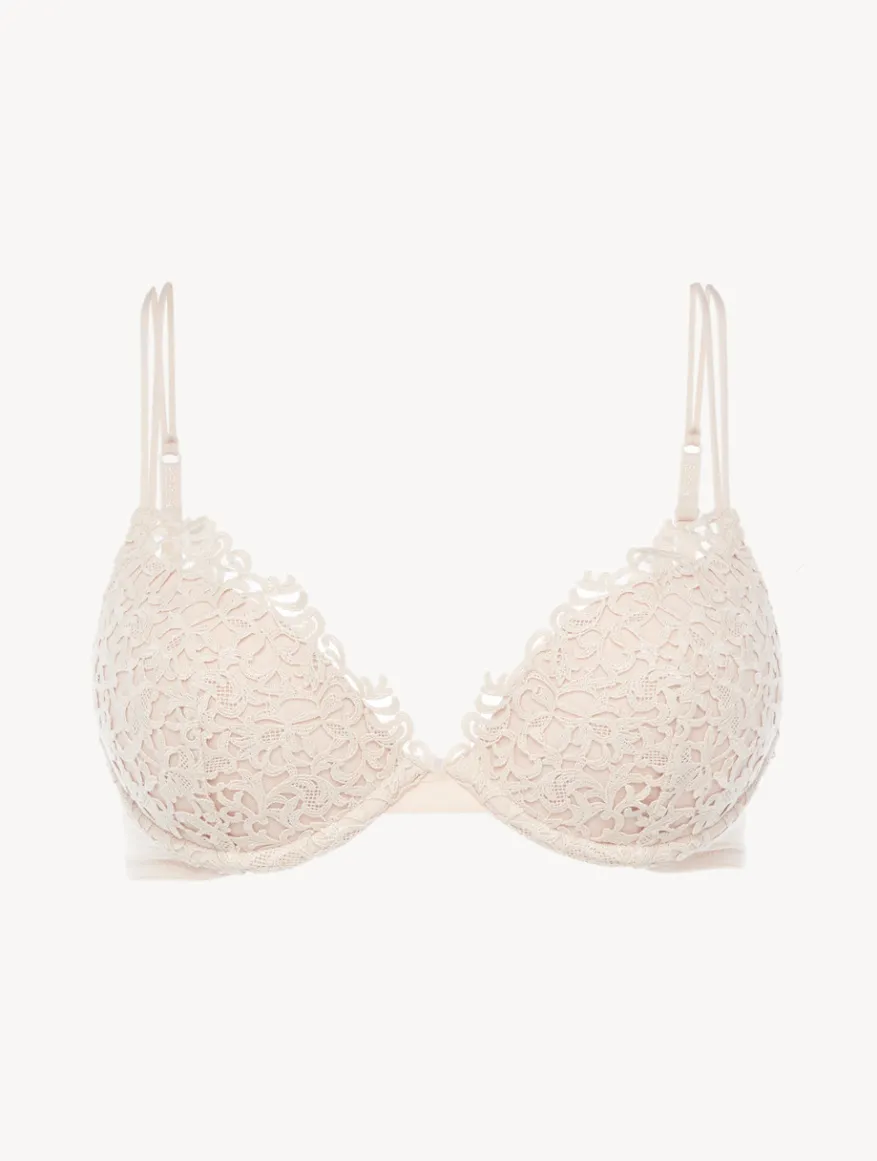 La Perla Sujetador Push Up Beige Rosada Con Macramé
