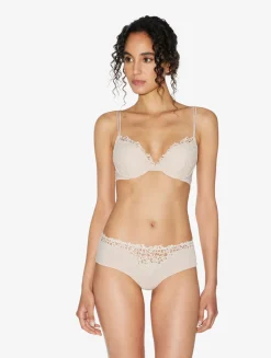 La Perla Sujetador Push Up Beige Rosada Con Macramé