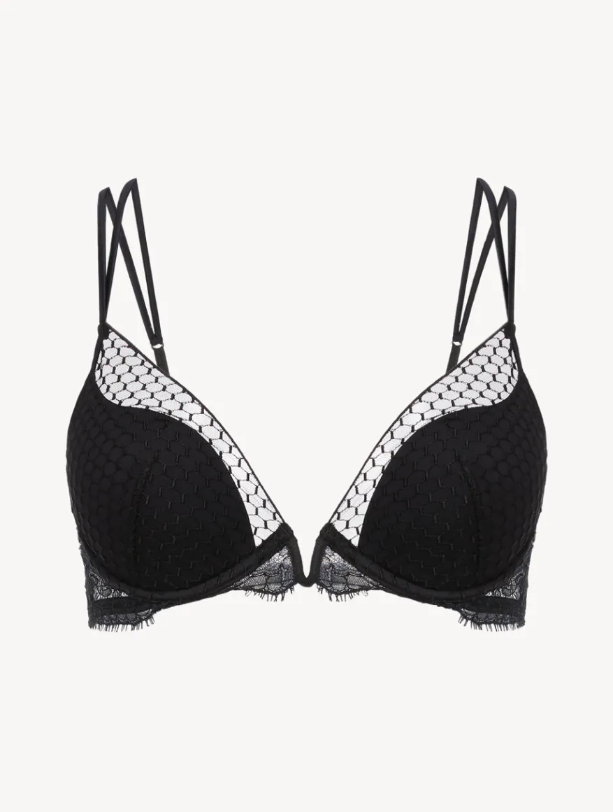 La Perla Sujetador Push Up Con Aro Y Encaje Leavers