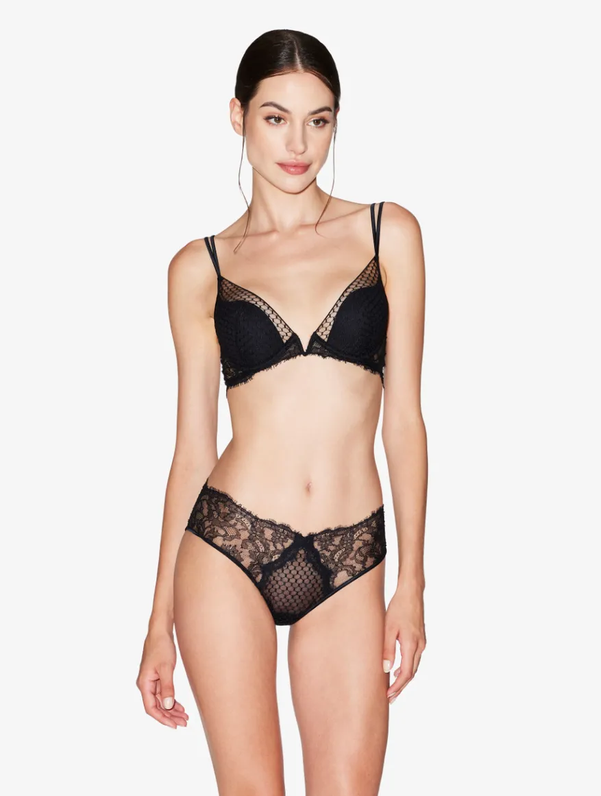 La Perla Sujetador Push Up Con Aro Y Encaje Leavers