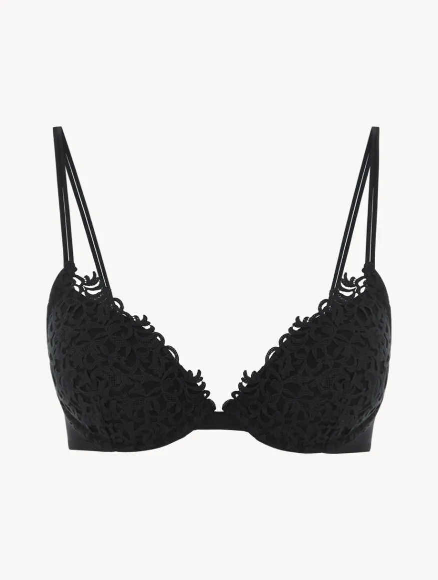 La Perla Sujetador Push Up Negro Con Macramé