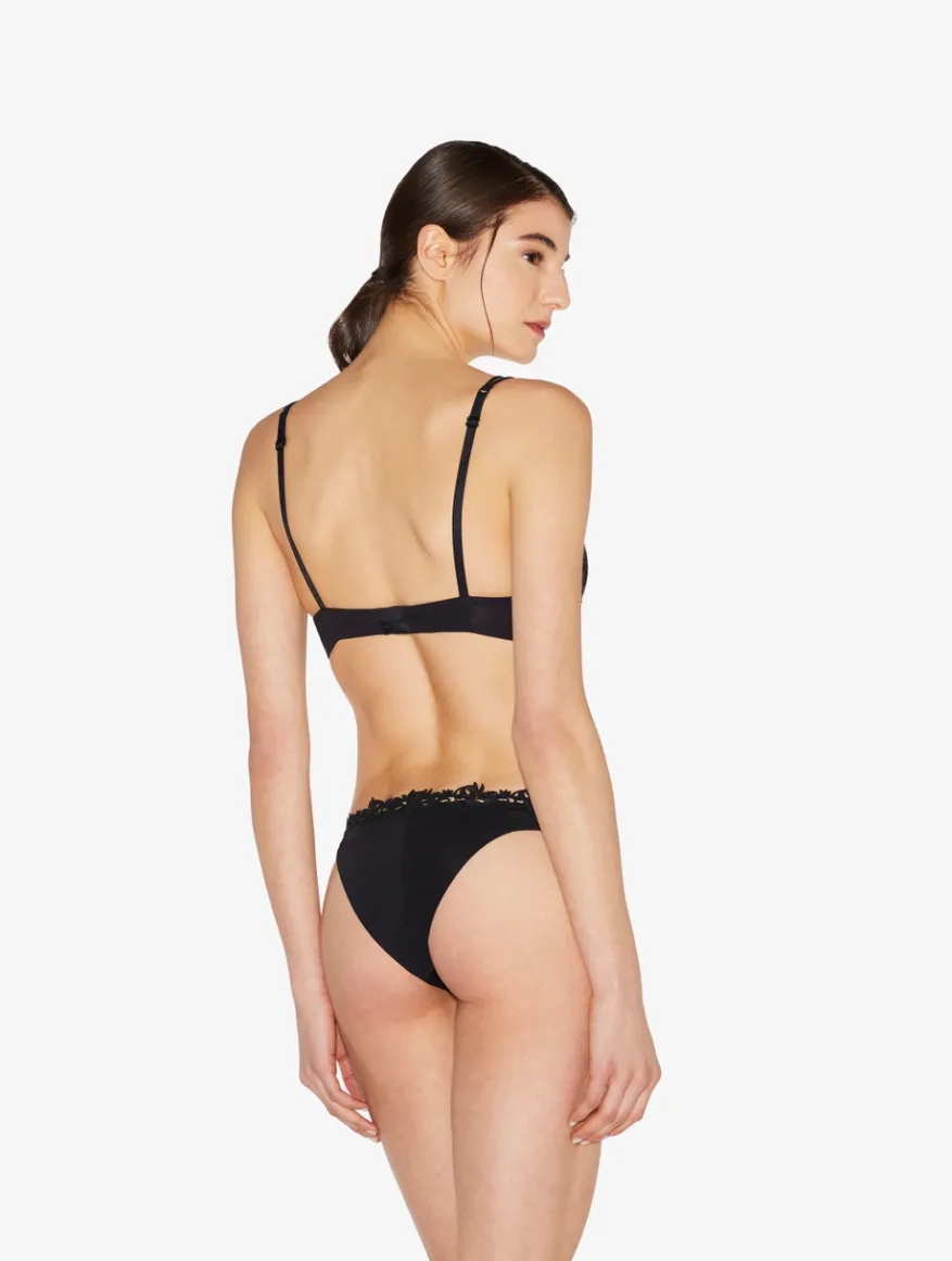 La Perla Sujetador Push Up Negro Con Macramé