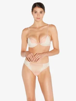 La Perla Sujetador Push-Up De Color Claro Y Rosa Nude Con Encaje Leavers