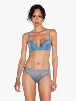 La Perla Sujetador Push-up De Encaje Azul Oscuro