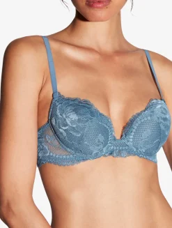 La Perla Sujetador Push-up De Encaje Azul Oscuro