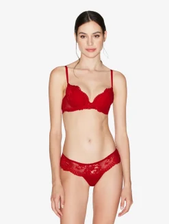 La Perla Sujetador Push-up De Encaje Rojo