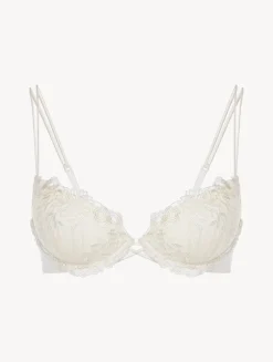 La Perla Sujetador Push-up De Lycra Con Tul Bordado Blanquecino