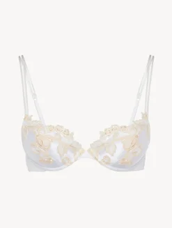 La Perla Sujetador Push-up De Seda Blanco Con Frastaglio Color Marfil